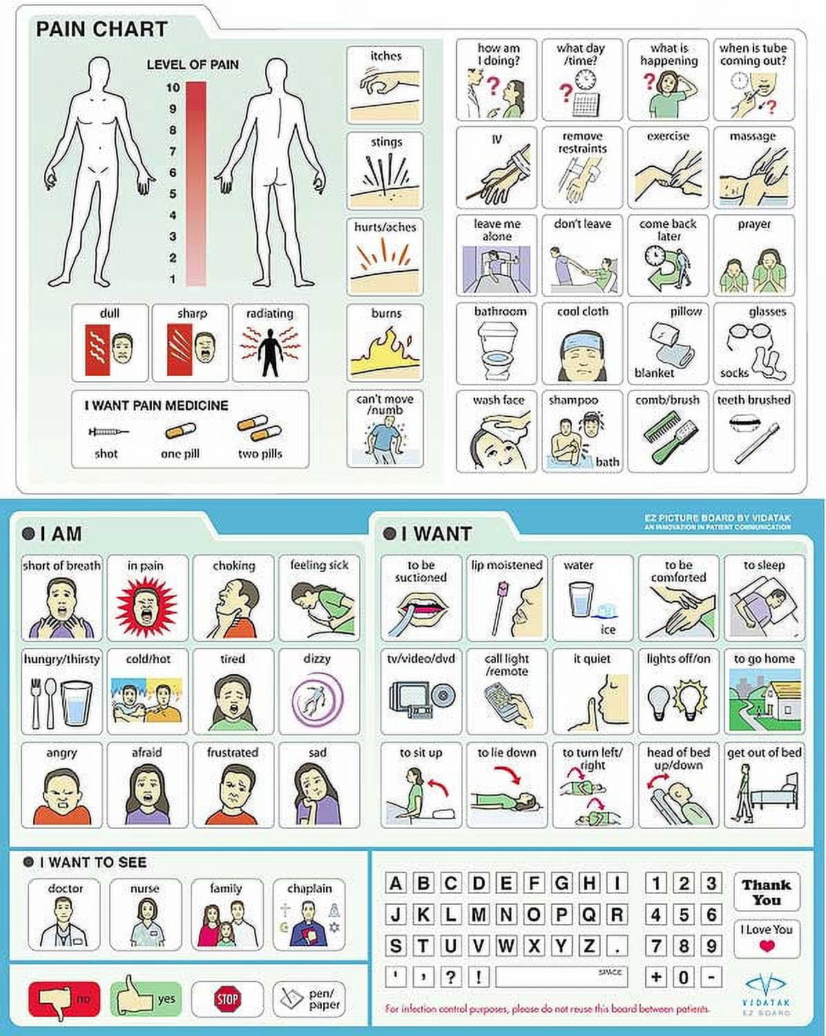 vidatak-ez-medical-symbols-board-helps-nonverbal-patients-communicate-walmart-com for Free Printable Communication Boards For Stroke Patients Vidatak EZ Medical Symbols Board Helps Nonverbal Patients Communicate - Walmart.com for Free Printable Communication Boards For Stroke Patients