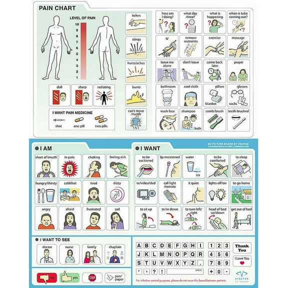Vidatak EZ Medical Symbols Board Helps Nonverbal Patients Communicate