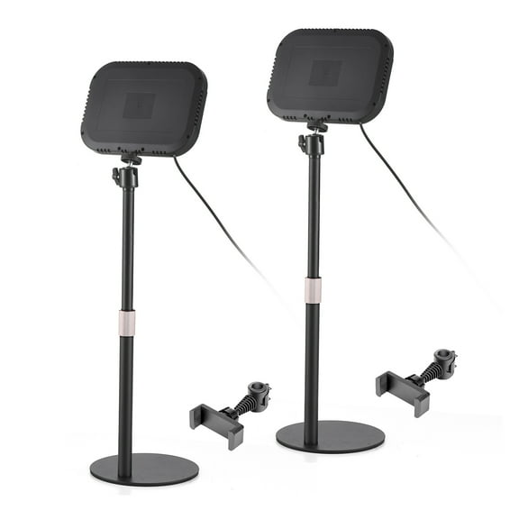 Video 2 Packs Desktop LED Video Light Panel 12W Video Conference Light For Zoom Meeting 3000K-6500K Photography Fill Light With Adjustable Light Stand Phone Holder USB Powered For