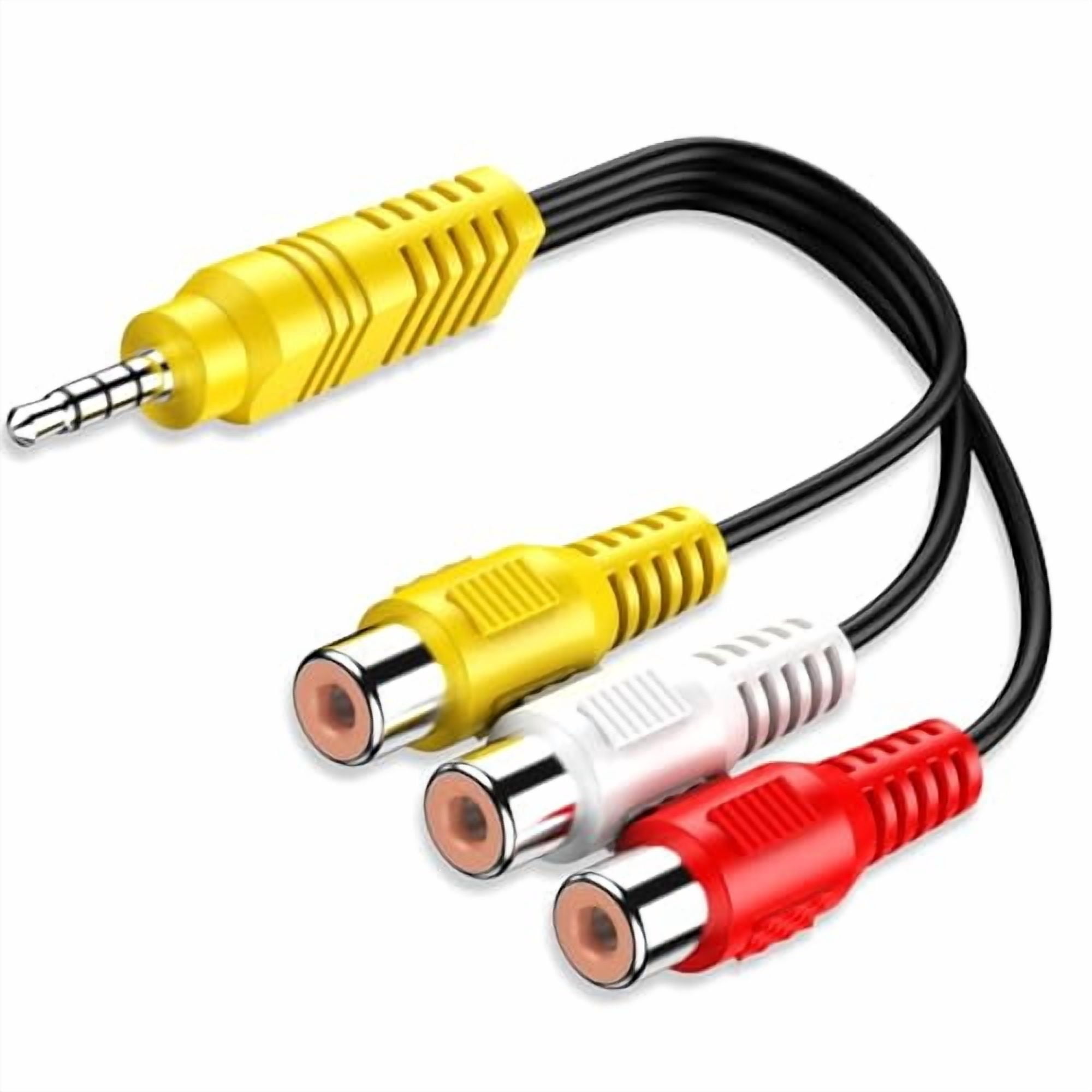 Video AV Component Adapter Cable Replacement for TCL TV,3 RCA to AV Input Adapter - 23CM/9in