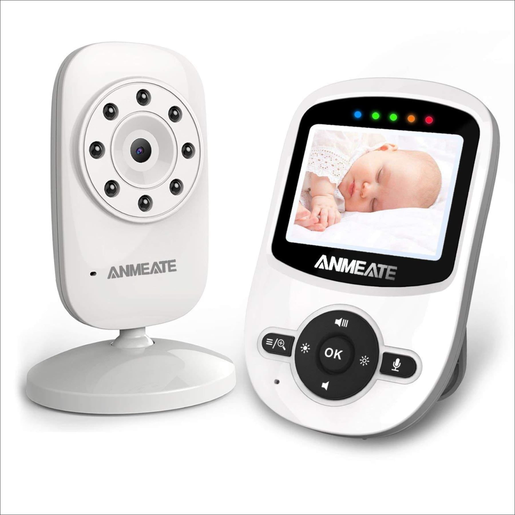 Arving enorm færge Video Baby Monitor with Digital Camera, ANMEATE Digital 2.4Ghz Wireless  Video Monitor with Temperature Monitor, 960ft Transmission Range, 2-Way  Talk, Night Vision, High Capacity Battery (1 Camera) - Walmart.com