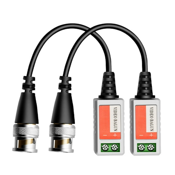 Video Balun Connectors CCTV BNC Passive Video Balun Transceiver Cable for Security Camera Systems Signals Extension
