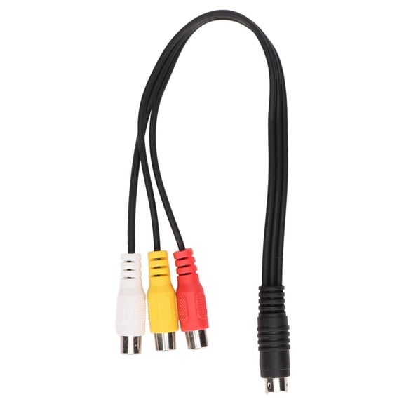 Video Cable, S Video 4 Pin Male To 3RCA Female Cord Red Yellow White Plug And Play Explosion Proof For TV