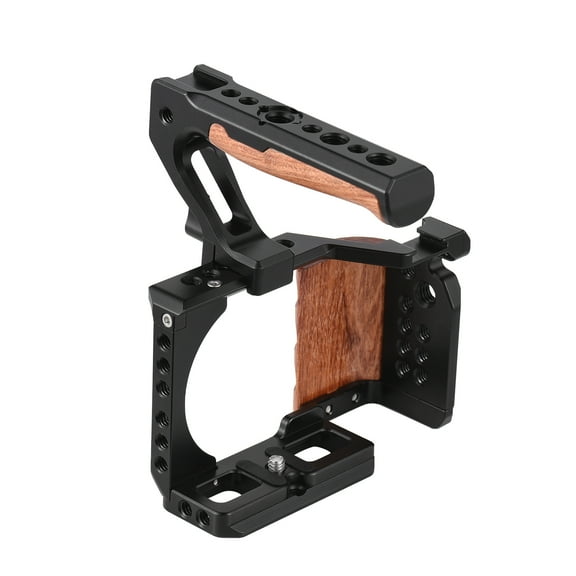 Video Cage,Zv-e10 Camera 1/4 Inch 3/8 Inch 3/8 Inch Handle Kit With Cold Mount Kit Alloy Video Cold Mount 1/4 Camera Handle Video With Cold Alloy Video With Inch So-ny Zv-e10 Camera.