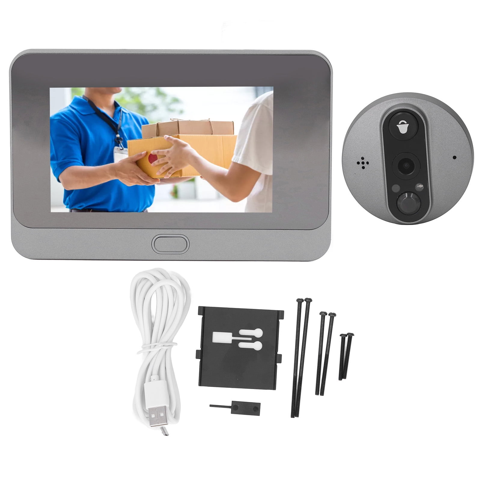 Video Camera, 160° Viewing Angle Anti Theft Digital Door Viewer Motion Detection For Tuya APP