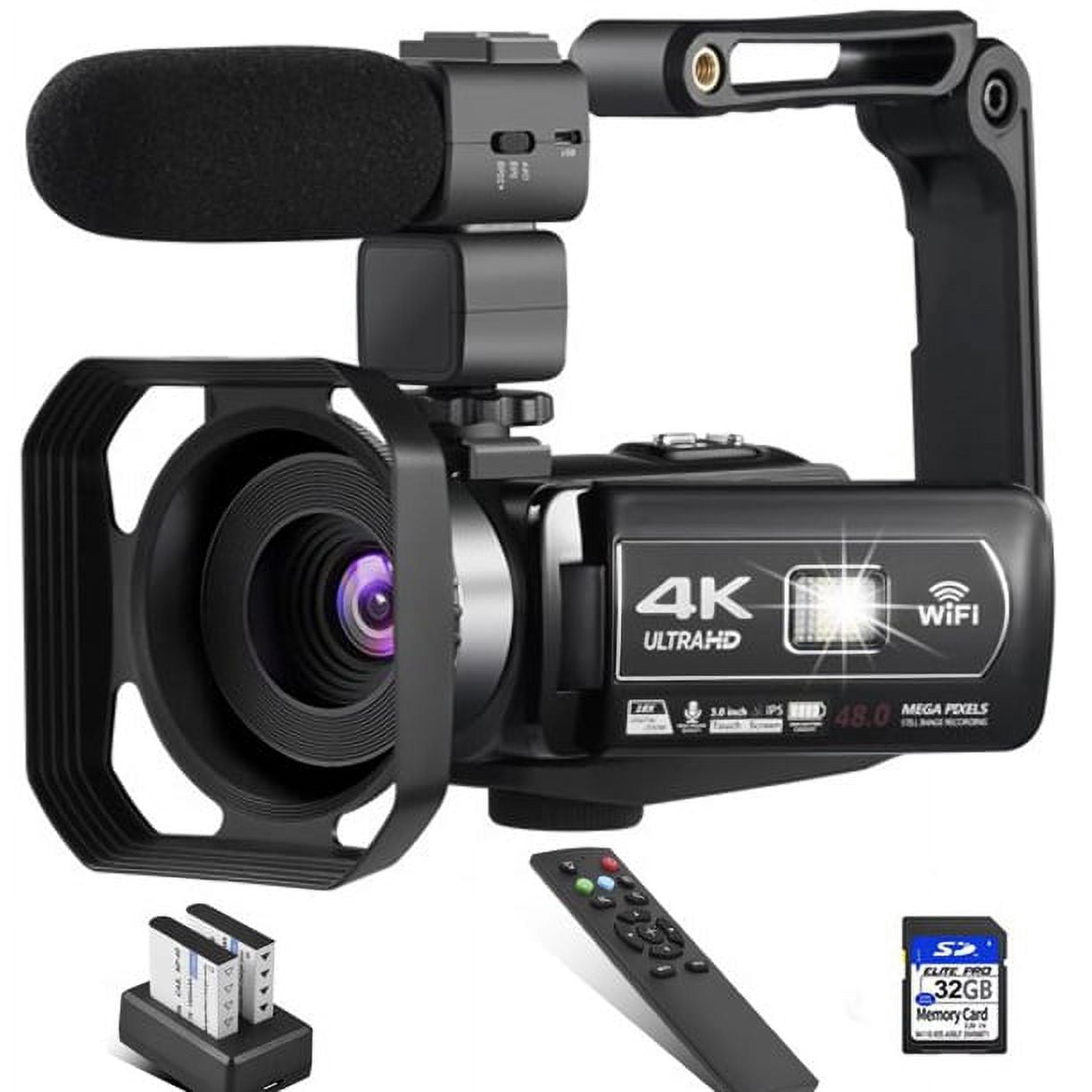 4K Video Camera, 18X Zoom, 48MP, Vlogging for YouTube, 3.0'' IPS Screen ...