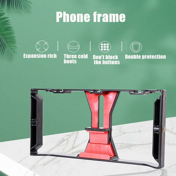 Video Camera Cage Stabilizer Mount Holder Handheld Frame Film Rig Vlog Phone WA