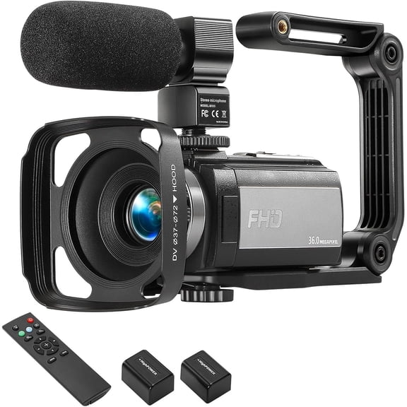 Video Camera Camcorder  1080P 30FPS 36MP IR Night Vision Vlogging Camera for YouTube,3.0 Inch 270  Rotation LCD 16X Digital Zoom Camcorder Camera with 2  Microphone