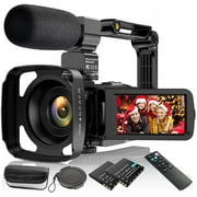 كاميرا فيديو كاميرا فيديو 4K لمدونات الفيديو على اليوتيوب كاميرا رقمية IPS 48MP 16X مسجل كاميرا تكبير رقمي