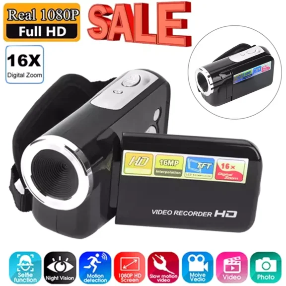 Video Camera Camcorder Portable 16X 2.7" LCD Mini Digital Video Camcorder