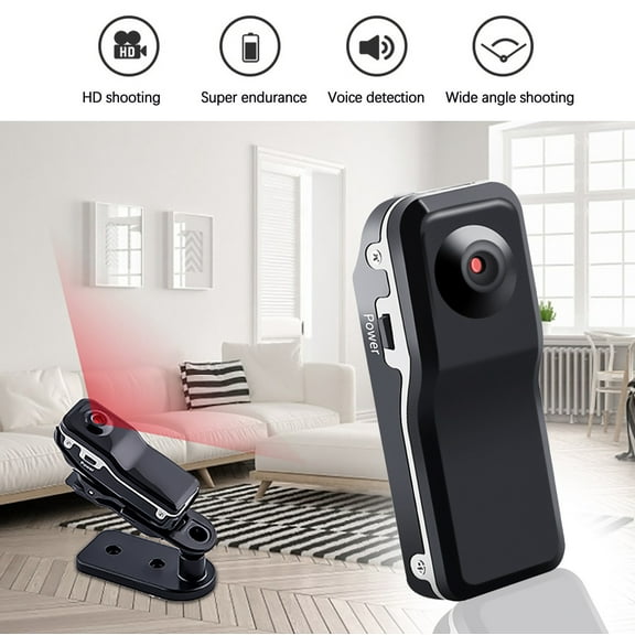 Video Camera, Mini DV Camcorder DVR Video Camera, Webcam HD Cam, Sports Helmet Bike Motorbike Camera Video, HD Video Shooting, Voice-Activated Detection Recording