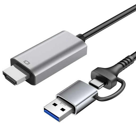 Video Capture Card 4K HDTV to USB+USB-C HDTV Video Grabber Box for PC Computer Camera Live Stream Record Meeting