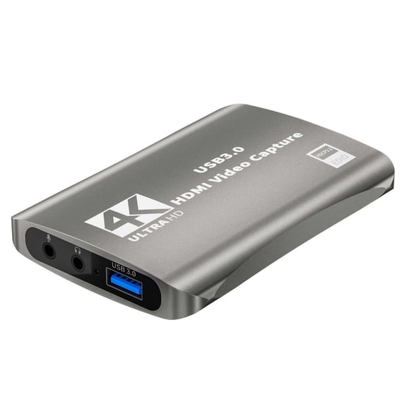 Video Capture Card 4K 60fps USB with 3.5mm Port Live Streaming Game Capture HDTV Camera Recording Box Device