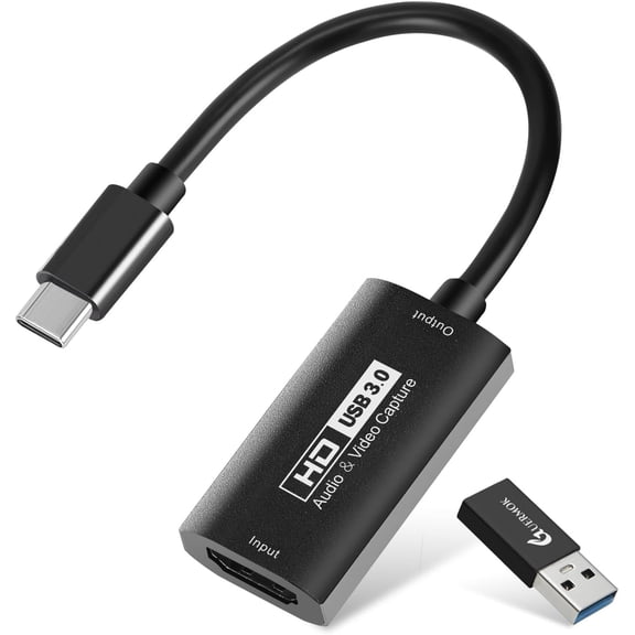 Video Capture Card, USB3.0 HDMI to USB-C Capture Device, 2K@30FPS