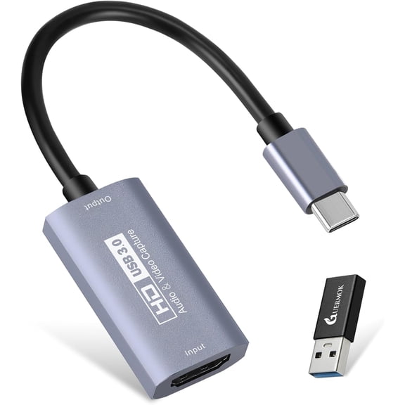 Video Capture Card, USB3.0 HDMI to USB-C Capture Device, 2K@30FPS
