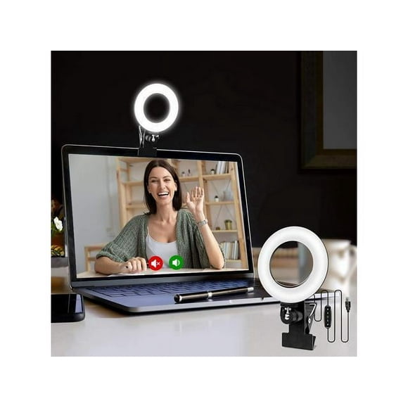 Video Conference Lighting Kit, Light for Monitor Clip On,for Remote Working, Distance Learning,Zoom Call Lighting, Self Broadcasting and Live Streaming, Computer Laptop Video Conferencing