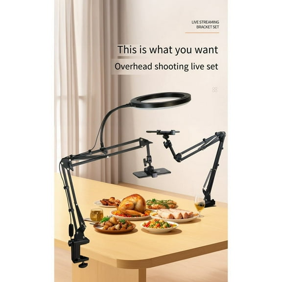 Video Conferencing Lamp Mobile Phone Live Broadcast Bracket Fill Light Adjustable y2372