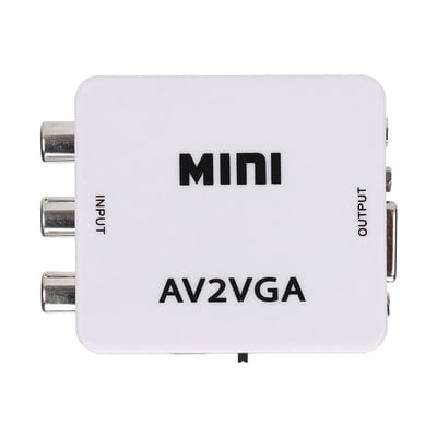 Video Converter,480P Mini Composite AV to VGA Adapter for PAL/NTSC TV/PC/ PS3/ STB VHS/VCR DVD Player