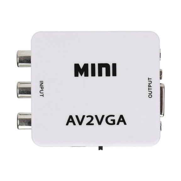 Video Converter,480P Mini Composite AV to VGA Adapter for PAL/NTSC TV/PC/ PS3/ STB VHS/VCR DVD Player