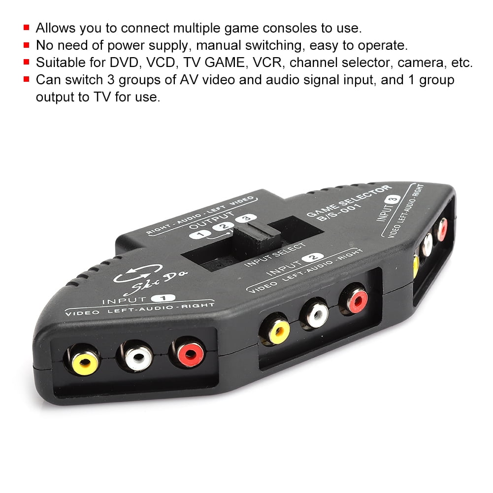 Video Converter, Splitter 3 In 1 Video Splitter 3Way Splitter For