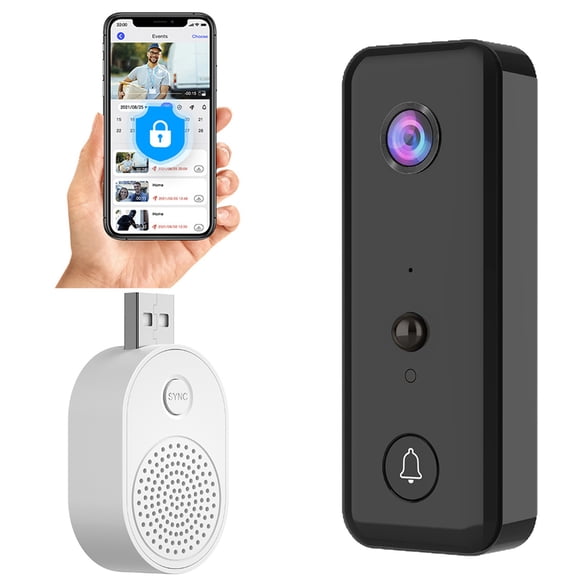 Video Doorbell Camera 2-Way Audio PIR Motion Detection Wireless Doorbell Camera