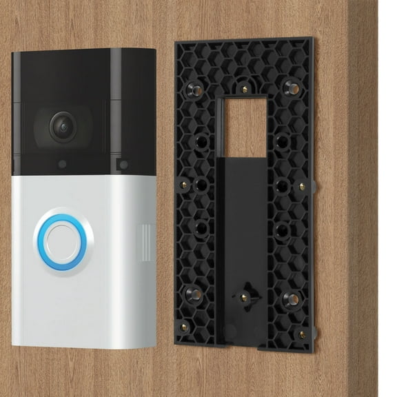 Video Doorbell Mount ABS Camera Doorbell Mount Drill Free Video Doorbell Bracket Stable Support Video Doorbell Holder Easy to Install Adhesive Doorbell Mount for Home