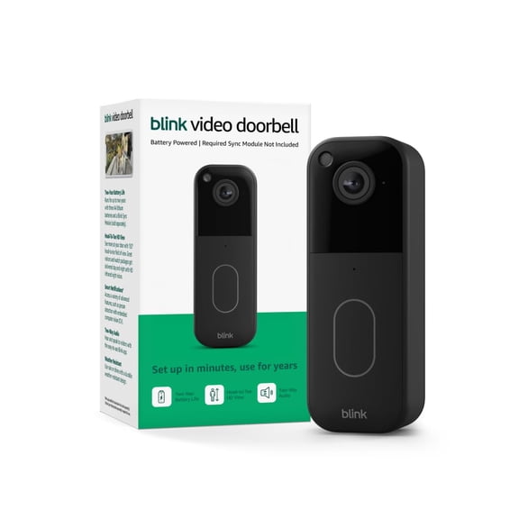 Video Doorbell (newest model)  Head-to-toe HD view, two-year battery life, and simple setup. Required Sync Module not included  Add-On (Black)