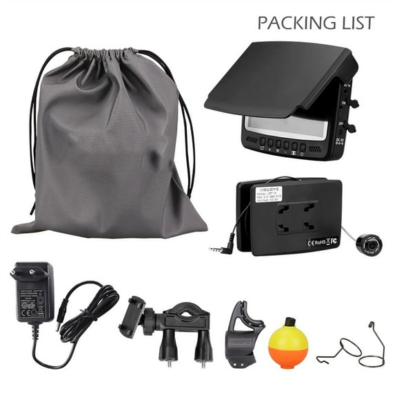 Video Fish Finder 4.3 Inch IPS LCD Monitor Camera Kit For Winter Underwater Ice Fishing Manual Backlight ,Cool Gifts for Fishing