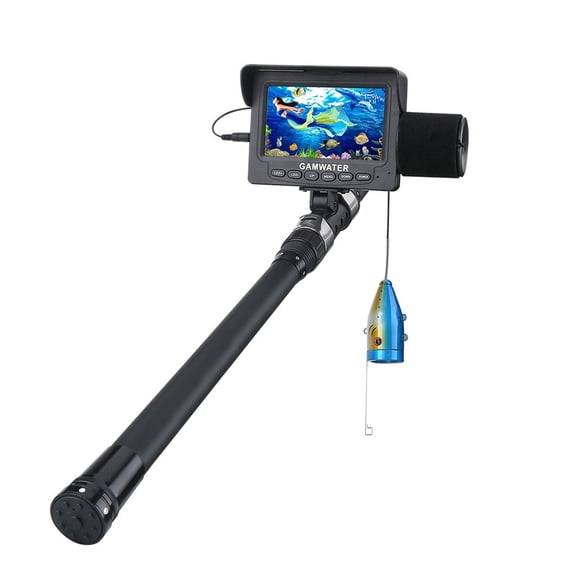 Video Fish Finder 4.3 Inch LCD Monitor 1000TVL Underwater Fishing Camera Kit 12PCS LED IR Lights For Winter Ice Lake Sea Fishing ,Easy to Use