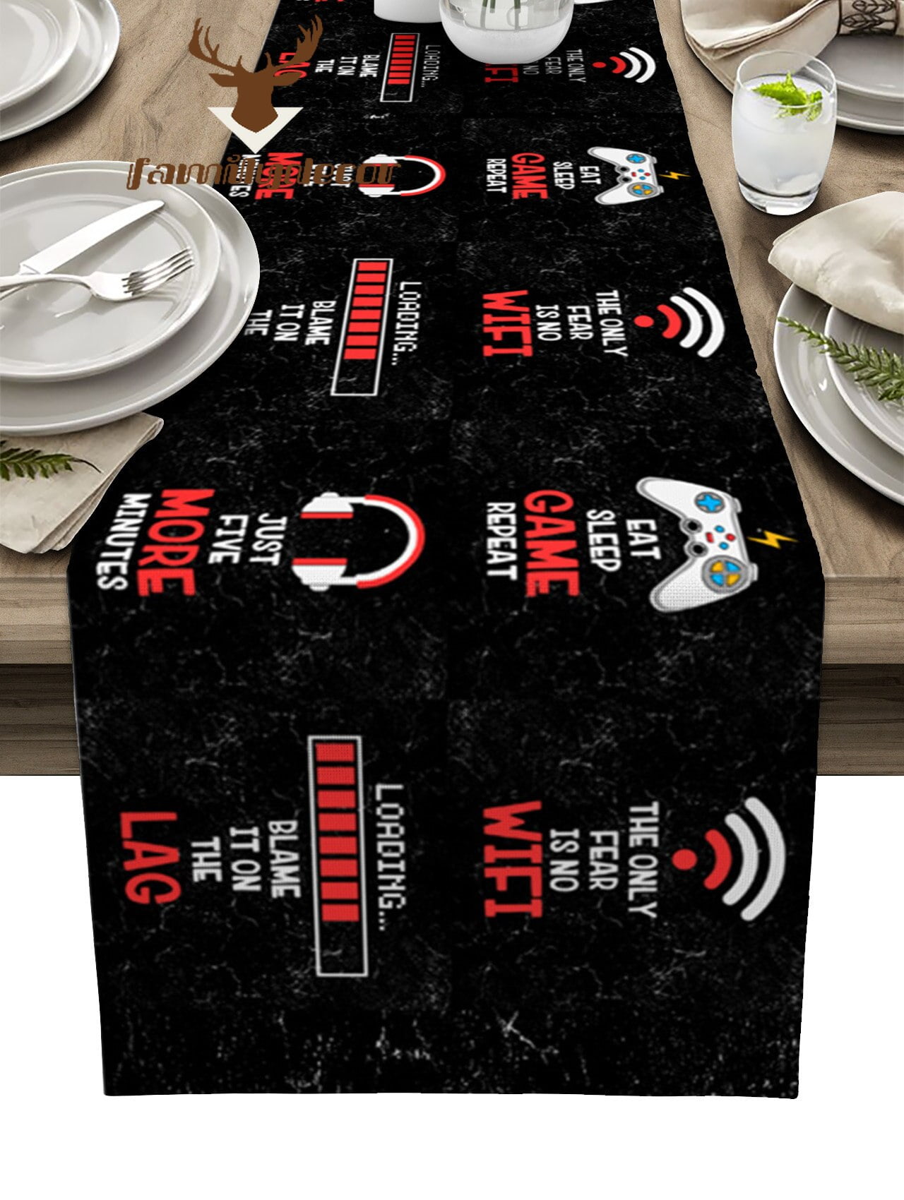 Video Game Art Decoration Table Runner Home Wedding Table Flag Mat Table Centerpieces Decoration