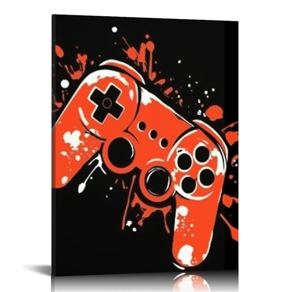 Video Game Art Print-Colorful Gaming Themed Canvas Wall Art Perfect for Kids Boy Bedroom Decoration