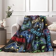 thumbnail image 1 of Video Game Blanket Gifts for Boys, Soft Gaming Controller Plush Flannel Throw Blanket for Kids Teens, Black Gamer Cozy Fuzzy Blanket for Girls Men Couch Bed Sofa Bedroom Decor, 50 x 60 Inch, 1 of 17