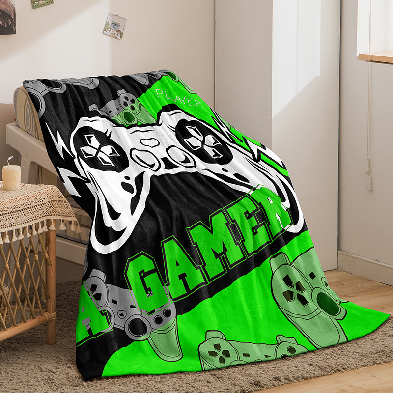 Video Game Blanket Gifts for Boys, Soft Gaming Controller Plush Flannel