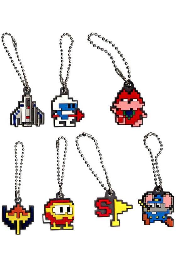 Set of 7 Rubber Keychains