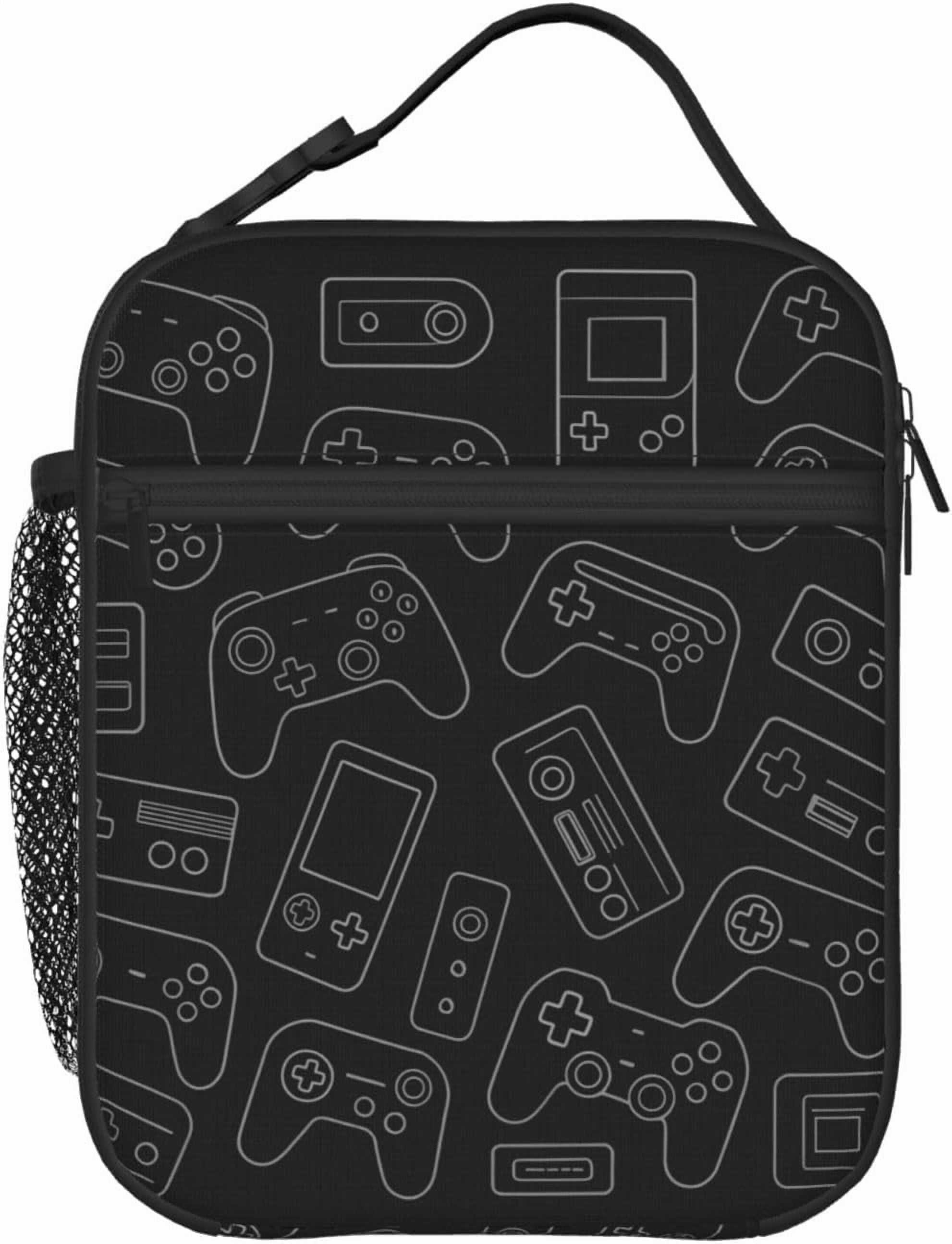 Video Game Controller Black Lunch Box - Insulated Lunch Bags for ...