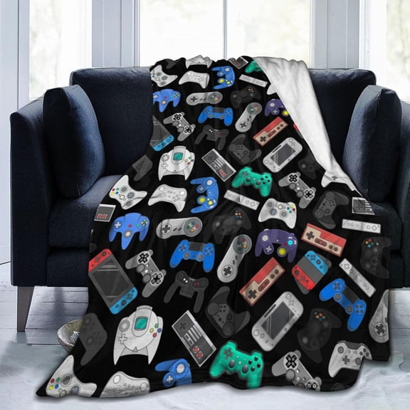 Video Game Controller Blanket for Boys and Men