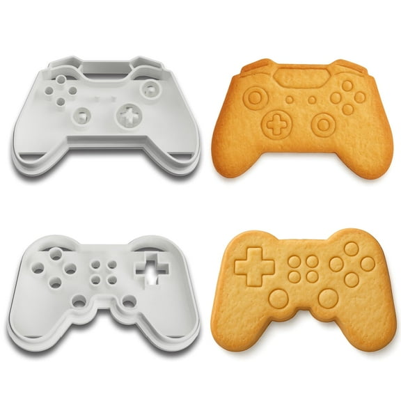 Video Game Controller Cookie Cutter Combo - 2 Styles, 4.25" Width, Perfect for Gamers and Baking Fun