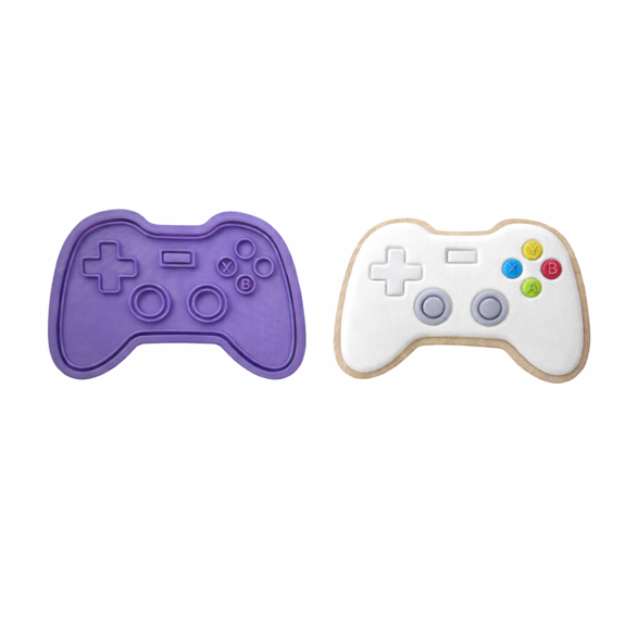 Video Game Controller Cookie Cutter with Stamp