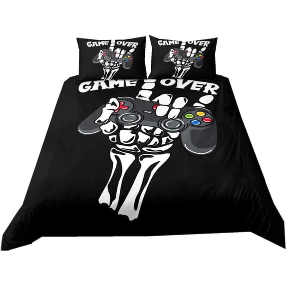 Video Game Controller Gamepad Duvet Cover Set,Bedding Set for Kids and Adult, Home Decor, King Size
