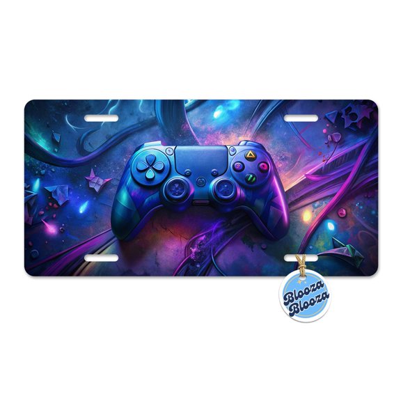 Video Game Controller Graffiti Style Metal Novelty License Plate
