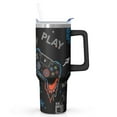 thumbnail image 1 of Video Game Controller Insulated Tumbler with Handle Lid Straw Stainless Steel Travel Mug Coffee Cup Retro Gaming Gift for Men Women Boys Girls, 1 of 5