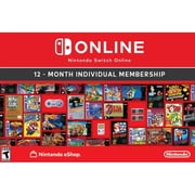 Nintendo Switch Online 12 Month Individual Membership [Digital]