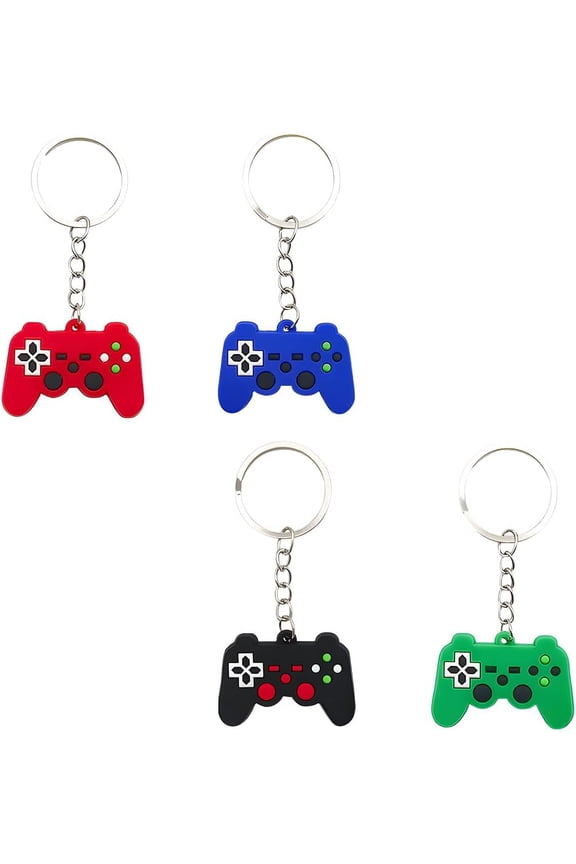 Video Game Controller Keychains, Mini Games Handle Keychain Pendant Favors, Games Controller Handle Key Ring Gift Charm for Women Men
