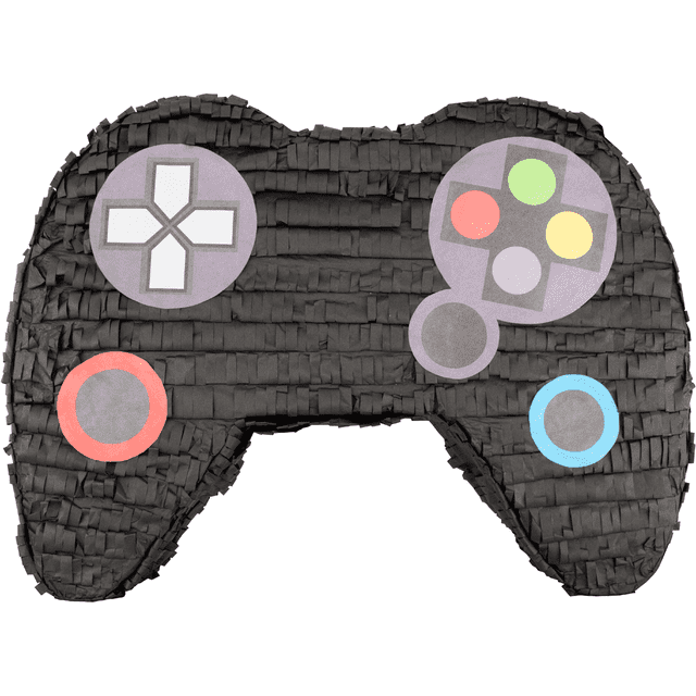 Video Game Controller Party Pinata, Black, 21in x 16in