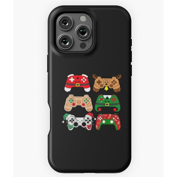 Video Game Controller Saint Nick Hat Gamer Phone Case for iPhone 16 15 14 13 12 11 Pro Max