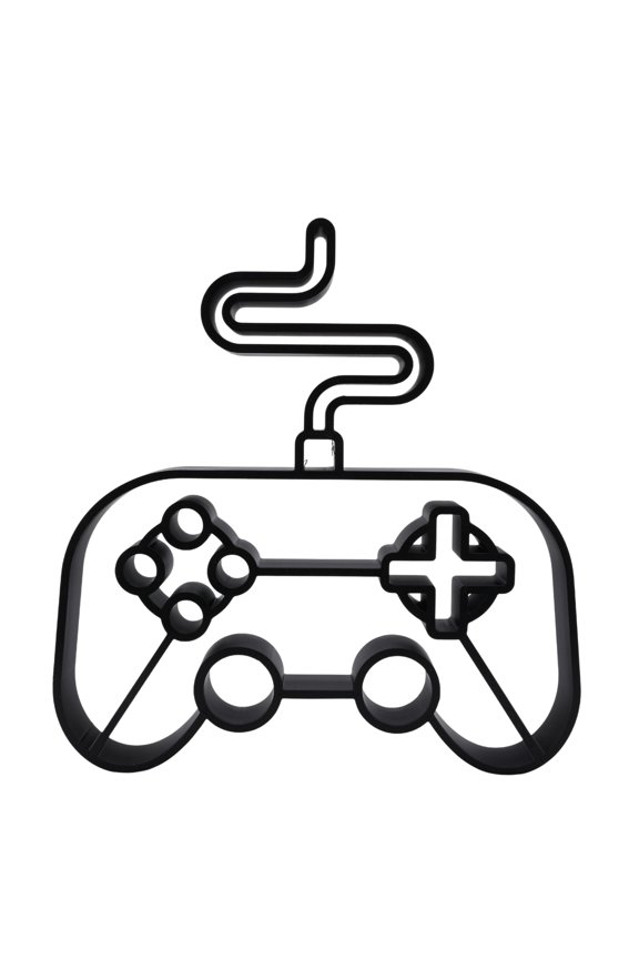 Video Game Controller Sculpture for Gaming Room Decor, Matte Black Minimal Accent for Game Room Decor, Gaming Decor Collectible Art Piece for Desk Or Shelf | 16-Bit Brick Controller