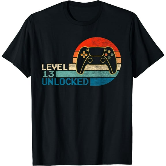 Video Game Controller Unlocked Level 13 Birthday Boy T-Shirt