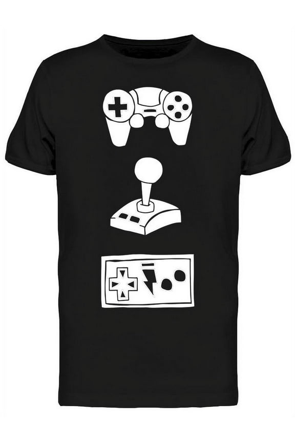 Video Game Controllers  T-Shirt Men -Image by Shutterstock, Male 3X-Large