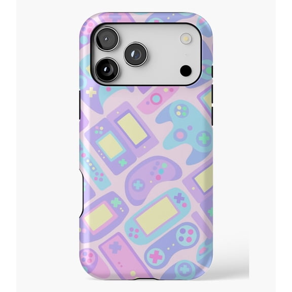 Video Game Controllers in Pastel M2959, Protective Case for iPhone 17 16 15 14 13 12 11 Pro Max – Modern Unisex Style
