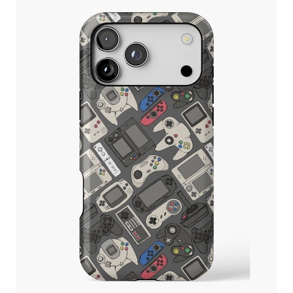 Video Game Controllers in True Colors M3306, Protective Case for iPhone 17 16 15 14 13 12 11 Pro Max – Modern Unisex Style